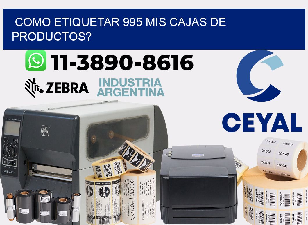 como etiquetar 995 mis cajas de productos?