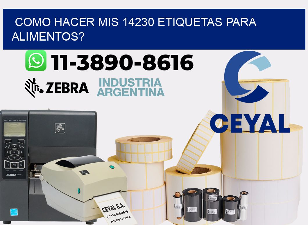 como hacer mis 14230 etiquetas para alimentos?