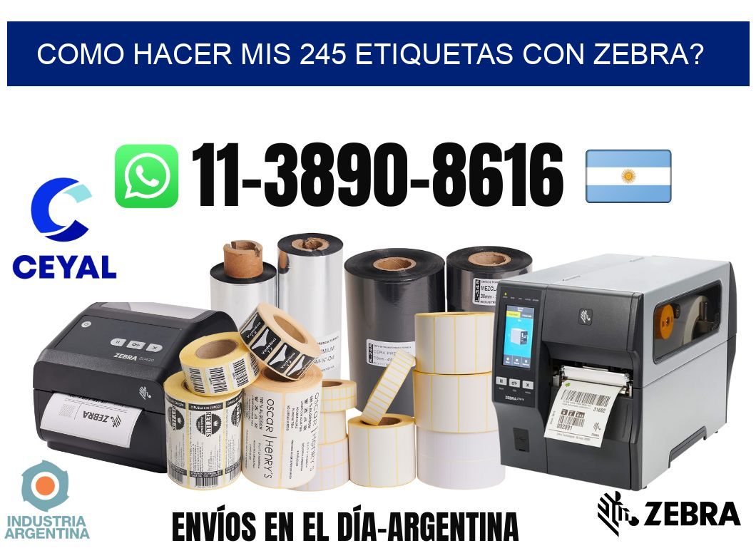 como hacer mis 245 etiquetas con zebra?