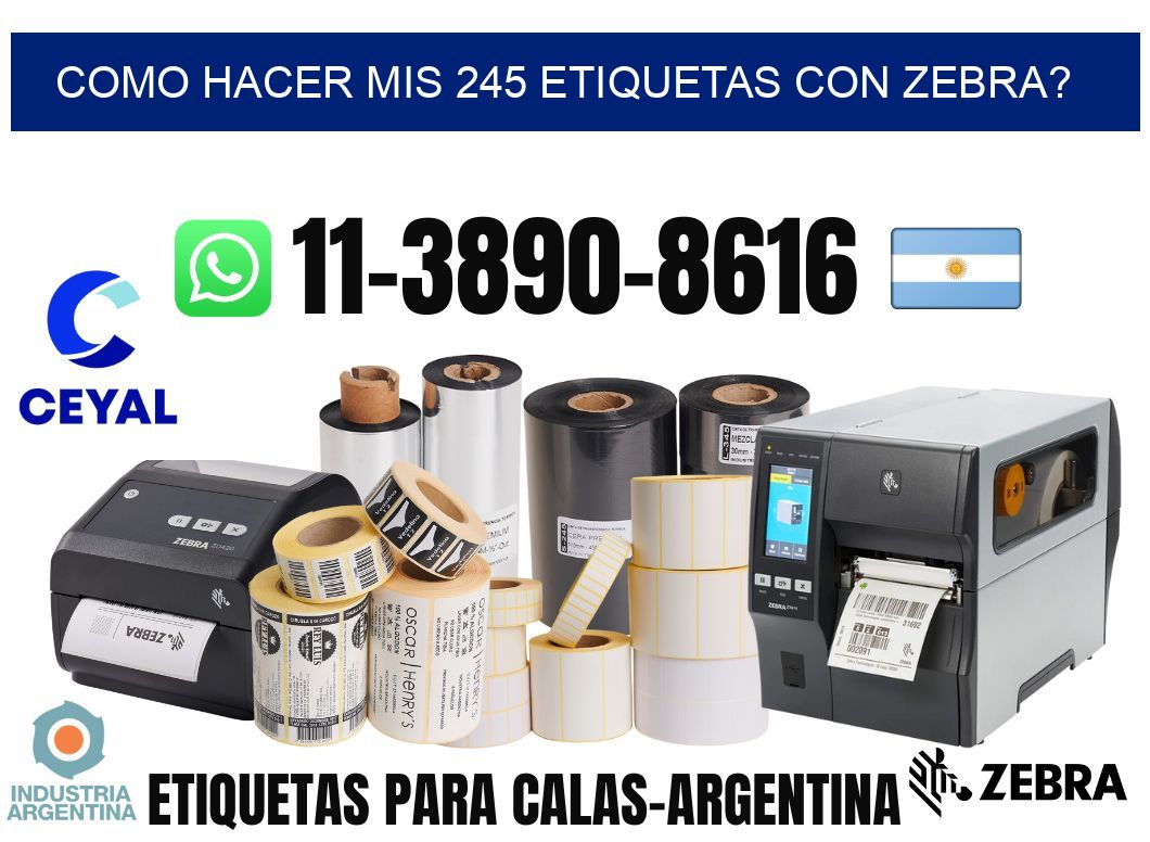 como hacer mis 245 etiquetas con zebra?
