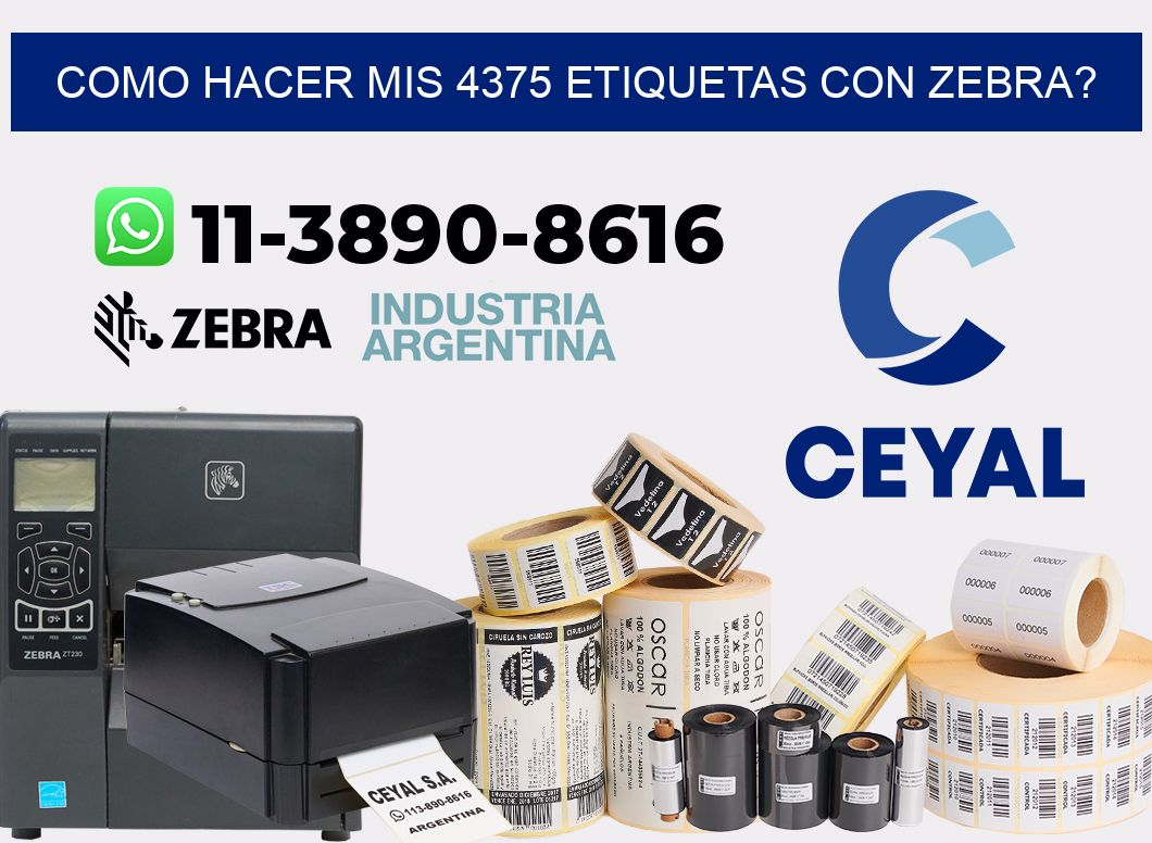 como hacer mis 4375 etiquetas con zebra?
