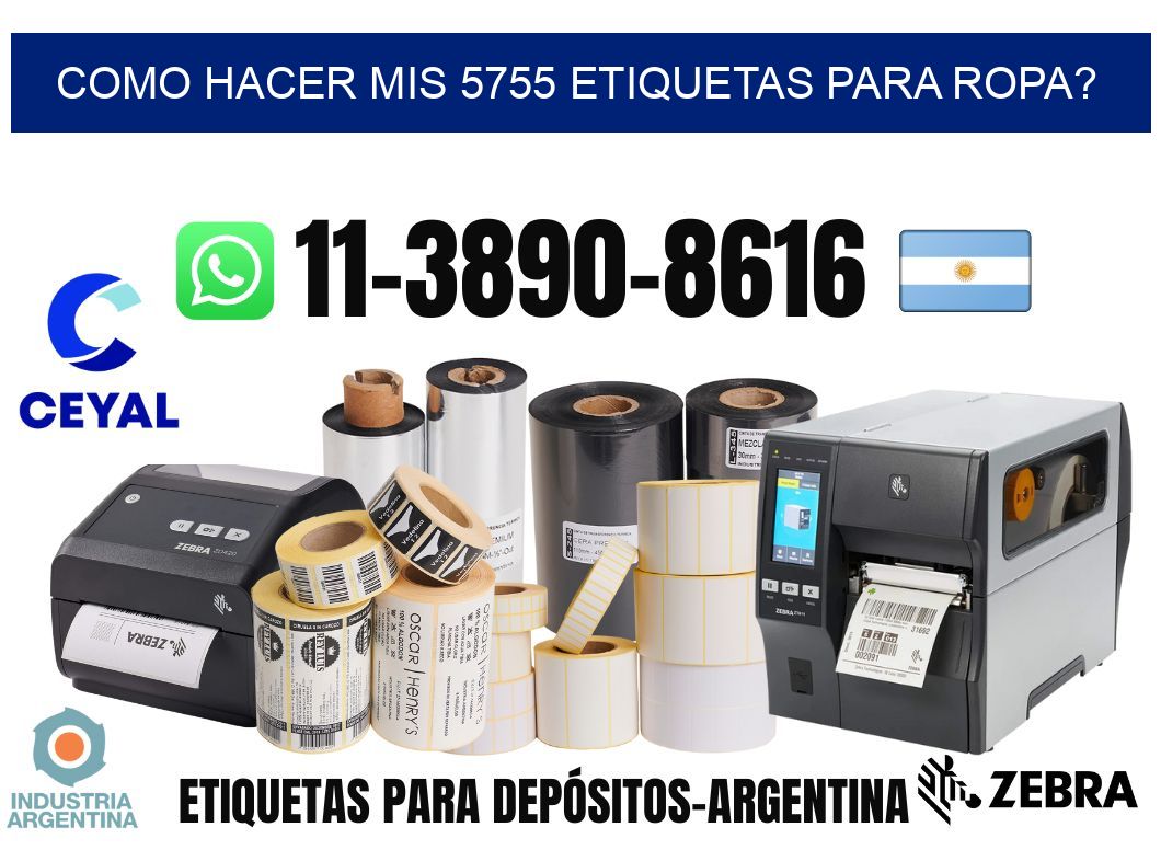 como hacer mis 5755 etiquetas para ropa?