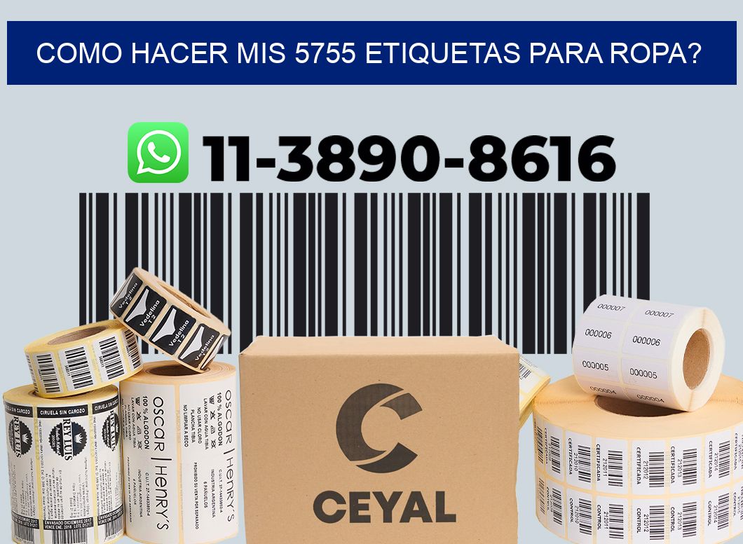 como hacer mis 5755 etiquetas para ropa?