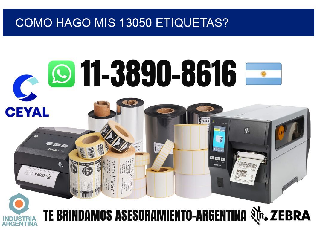 como hago mis 13050 etiquetas?