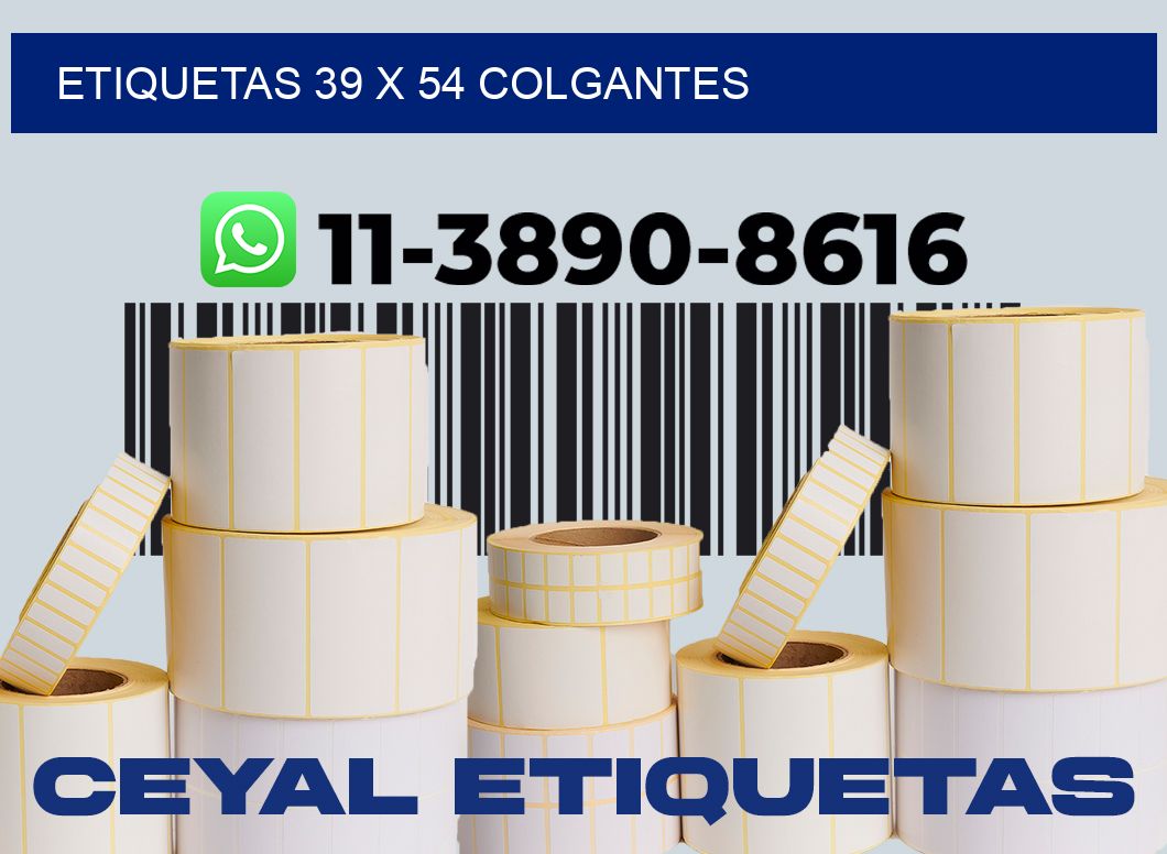 etiquetas 39 x 54 colgantes
