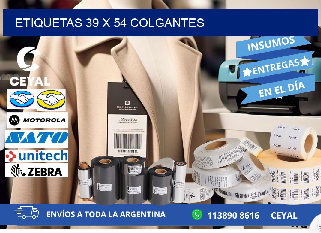 etiquetas 39 x 54 colgantes