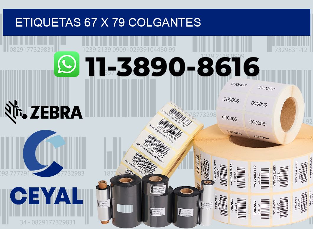 etiquetas 67 x 79 colgantes