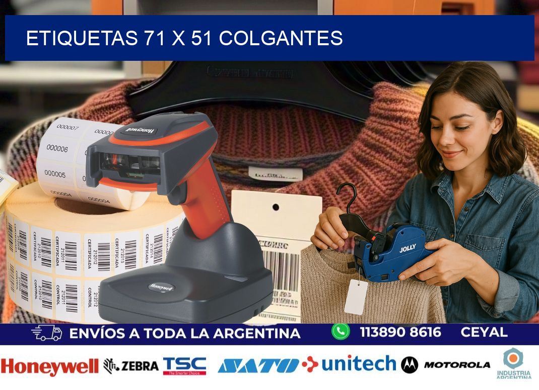 etiquetas 71 x 51 colgantes