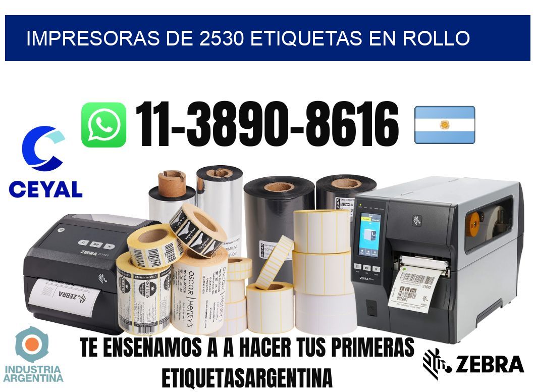 impresoras de 2530 etiquetas en rollo