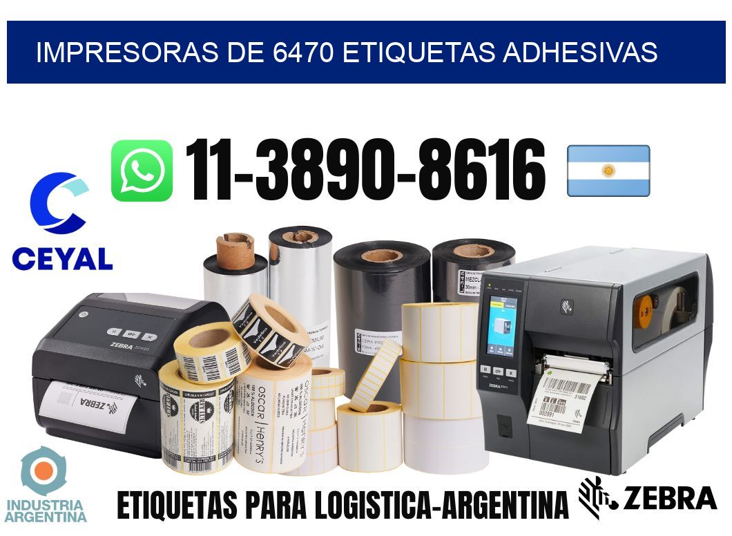impresoras de 6470 etiquetas adhesivas