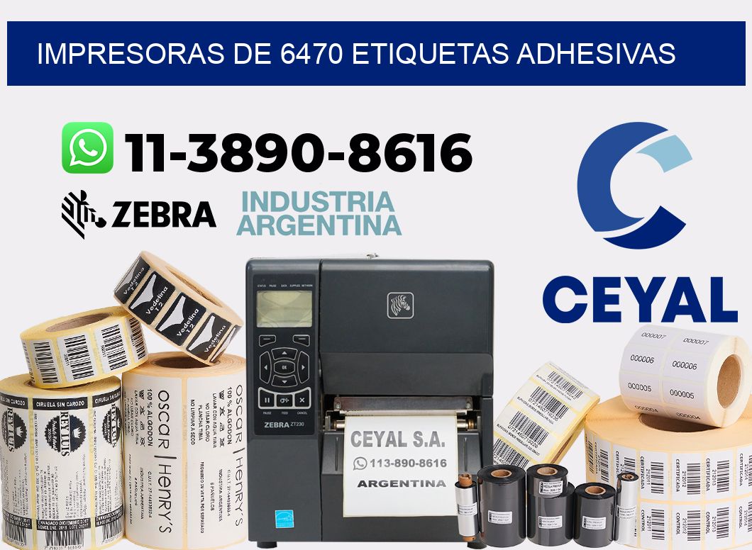 impresoras de 6470 etiquetas adhesivas