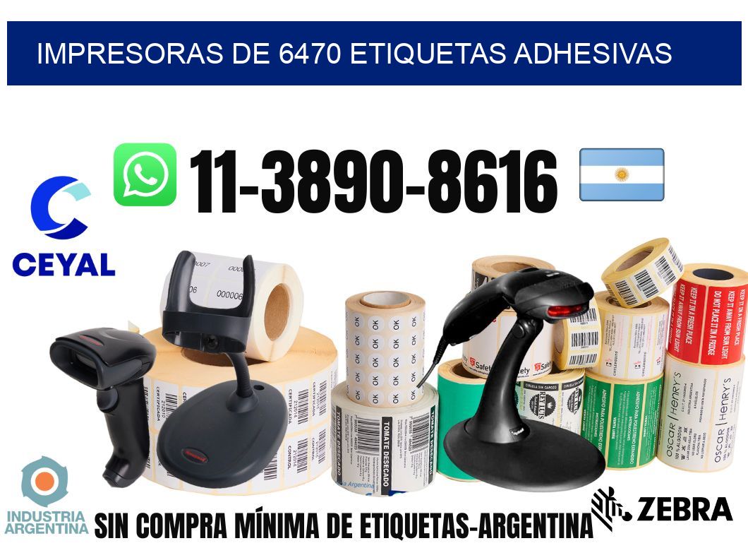 impresoras de 6470 etiquetas adhesivas