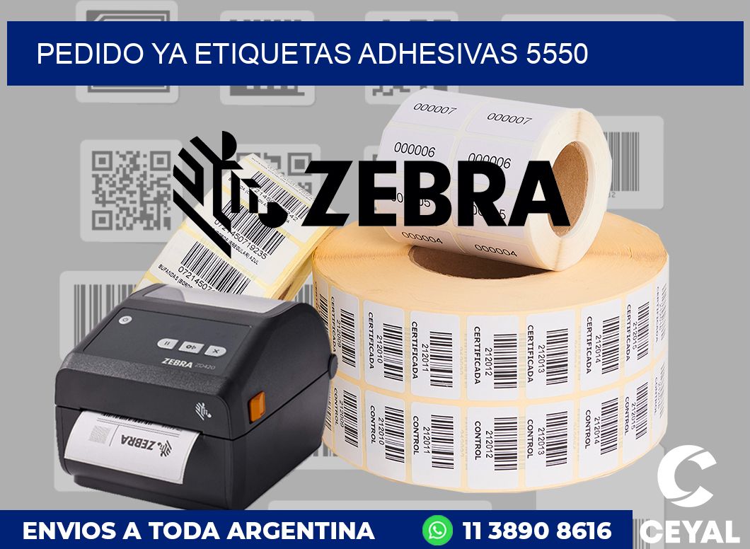 pedido ya etiquetas adhesivas 5550