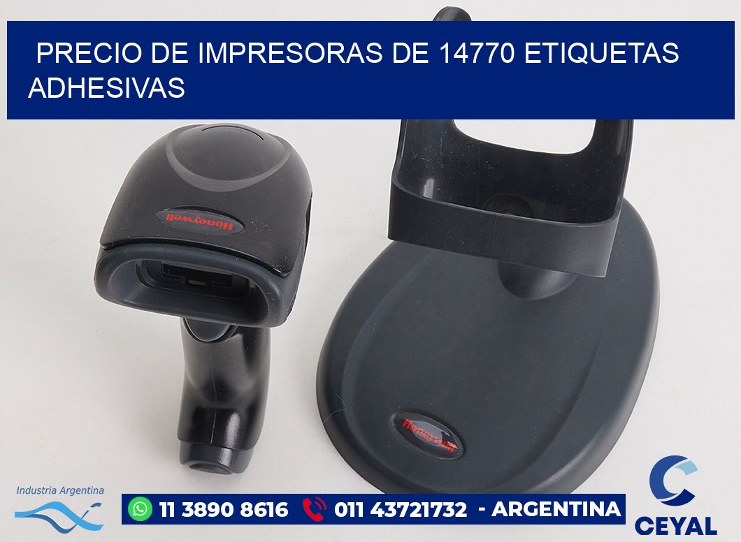 precio de impresoras de 14770 etiquetas adhesivas