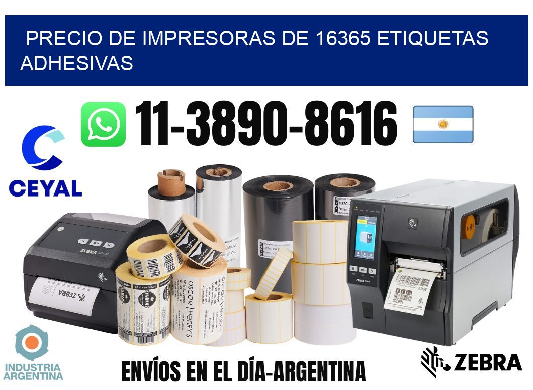 precio de impresoras de 16365 etiquetas adhesivas