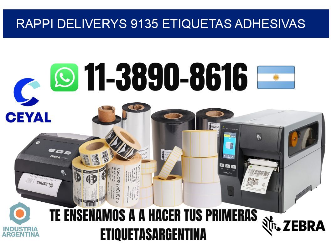 rappi deliverys 9135 etiquetas adhesivas