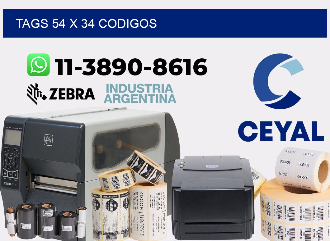 tags 54 x 34 codigos