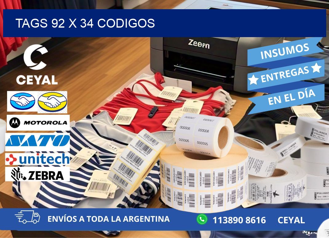 tags 92 x 34 codigos