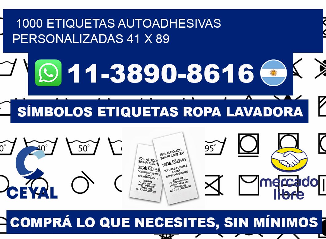 1000 Etiquetas autoadhesivas personalizadas 41 x 89