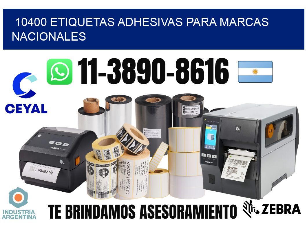 10400 Etiquetas adhesivas para marcas nacionales