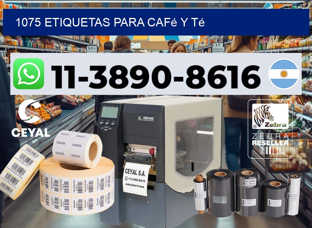 1075 Etiquetas para café y té