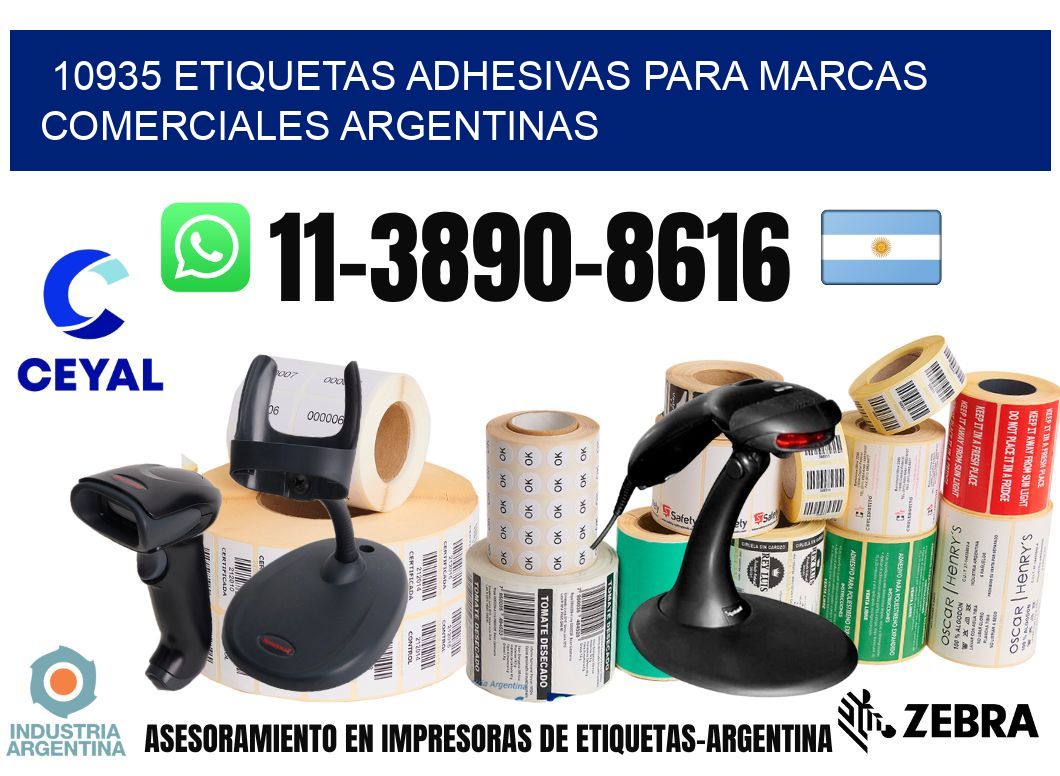 10935 Etiquetas adhesivas para marcas comerciales argentinas