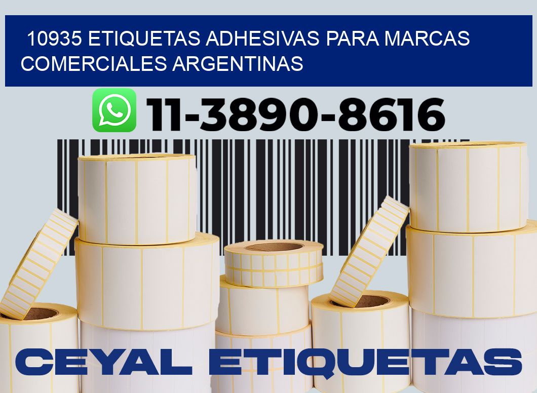 10935 Etiquetas adhesivas para marcas comerciales argentinas