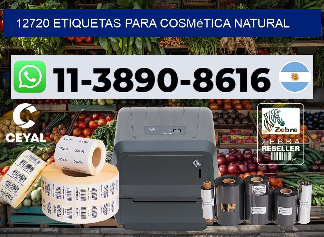12720 Etiquetas para cosmética natural
