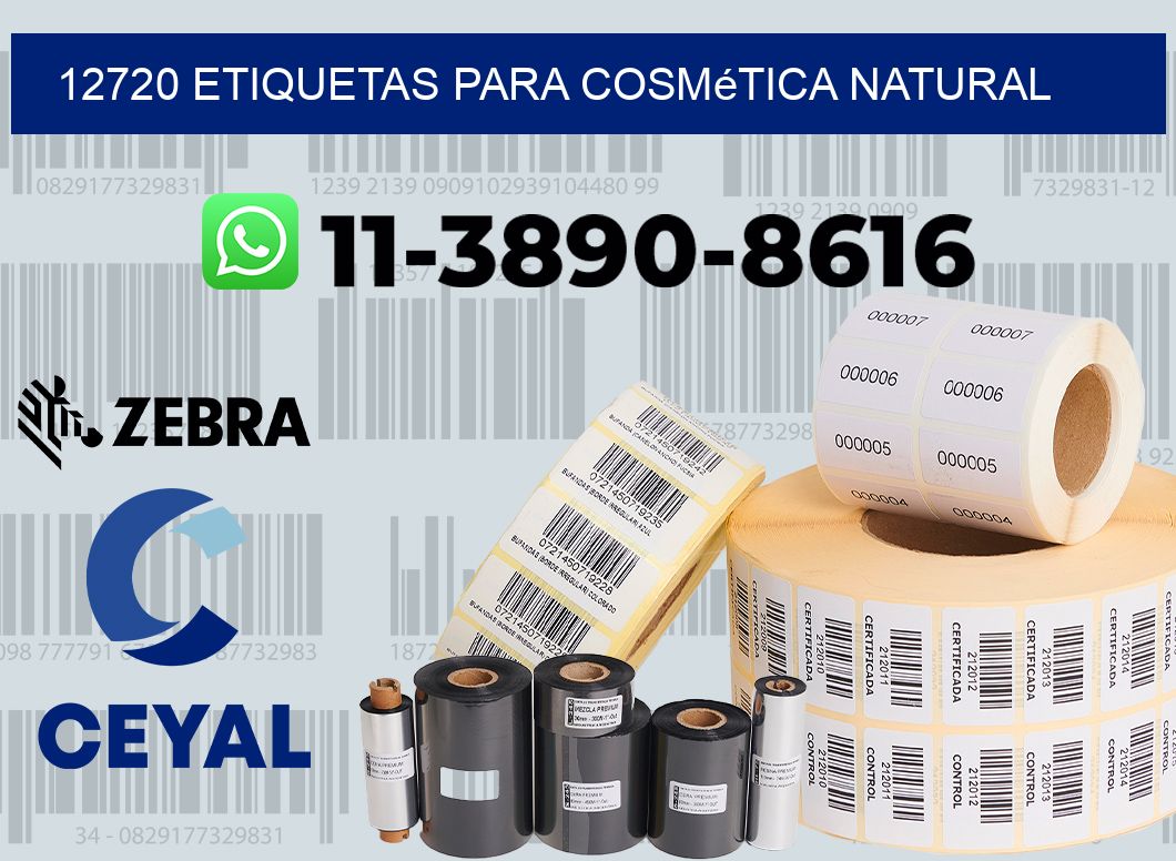 12720 Etiquetas para cosmética natural