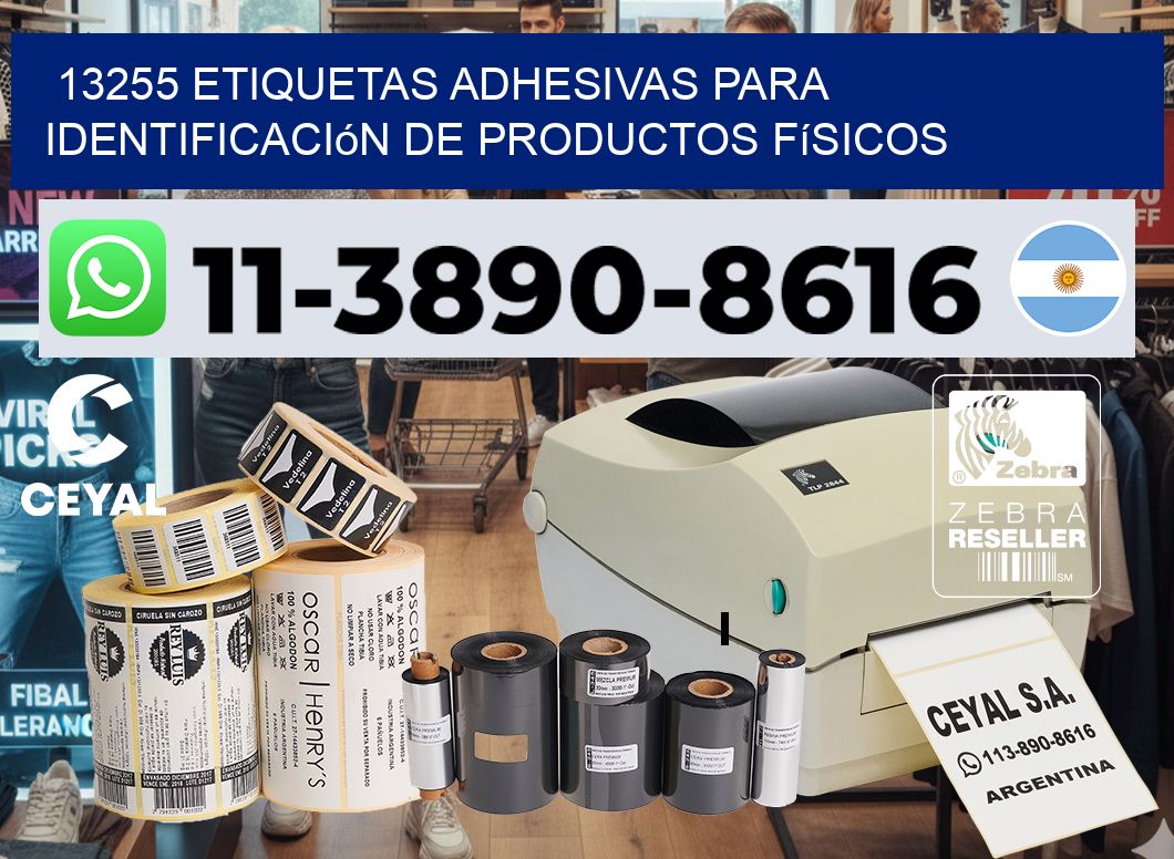 13255 Etiquetas adhesivas para identificación de productos físicos
