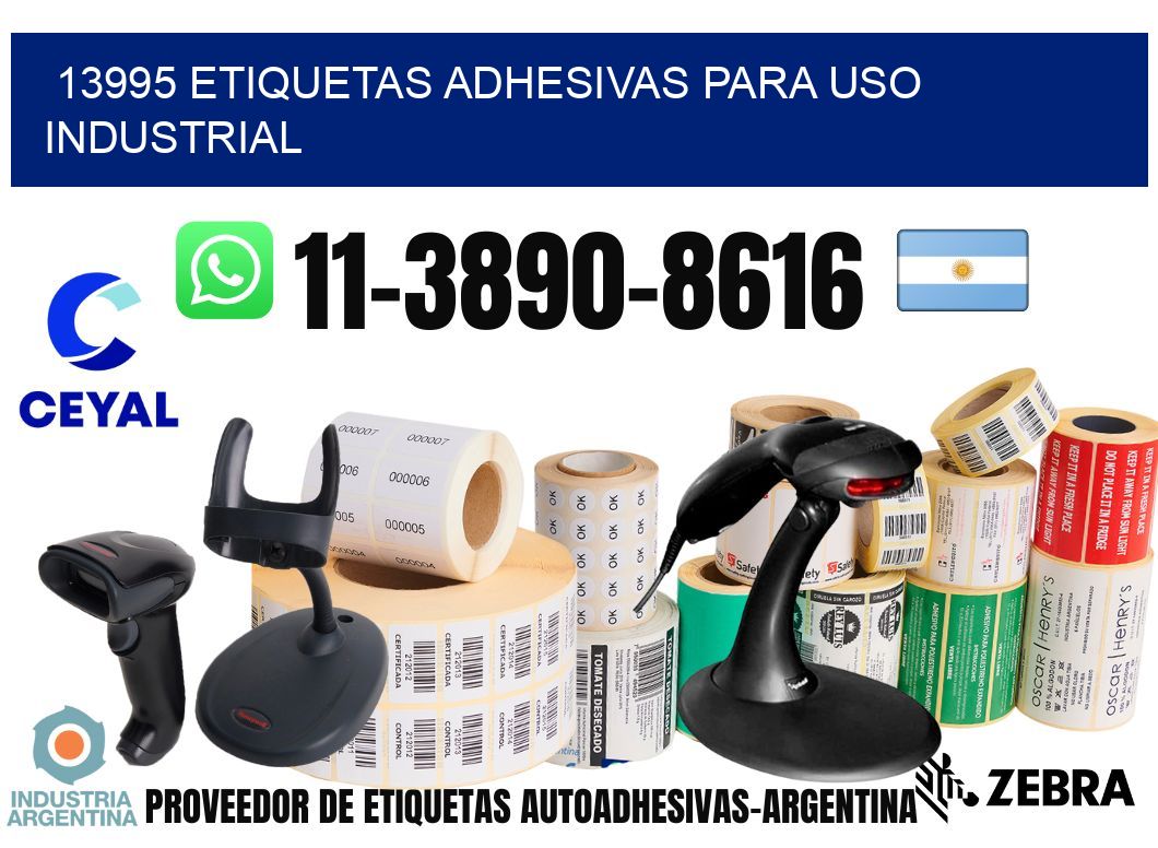 13995 Etiquetas adhesivas para uso industrial