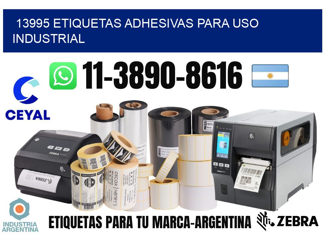 13995 Etiquetas adhesivas para uso industrial