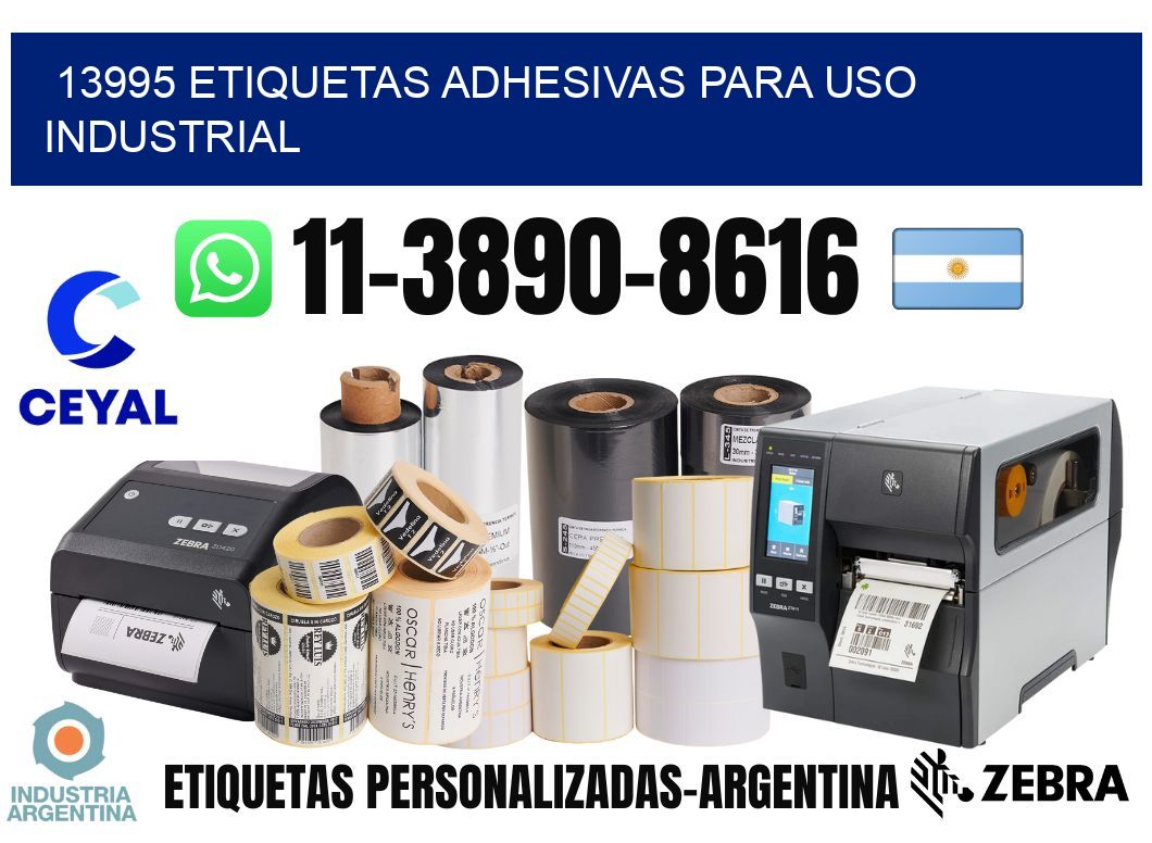 13995 Etiquetas adhesivas para uso industrial