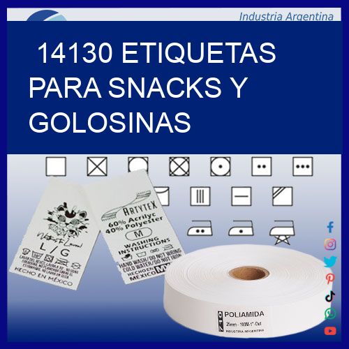 14130 Etiquetas para snacks y golosinas