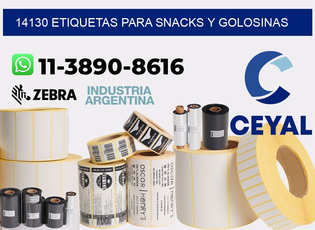 14130 Etiquetas para snacks y golosinas