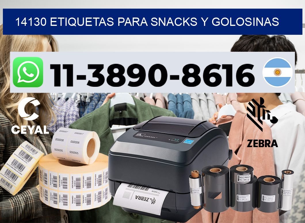 14130 Etiquetas para snacks y golosinas