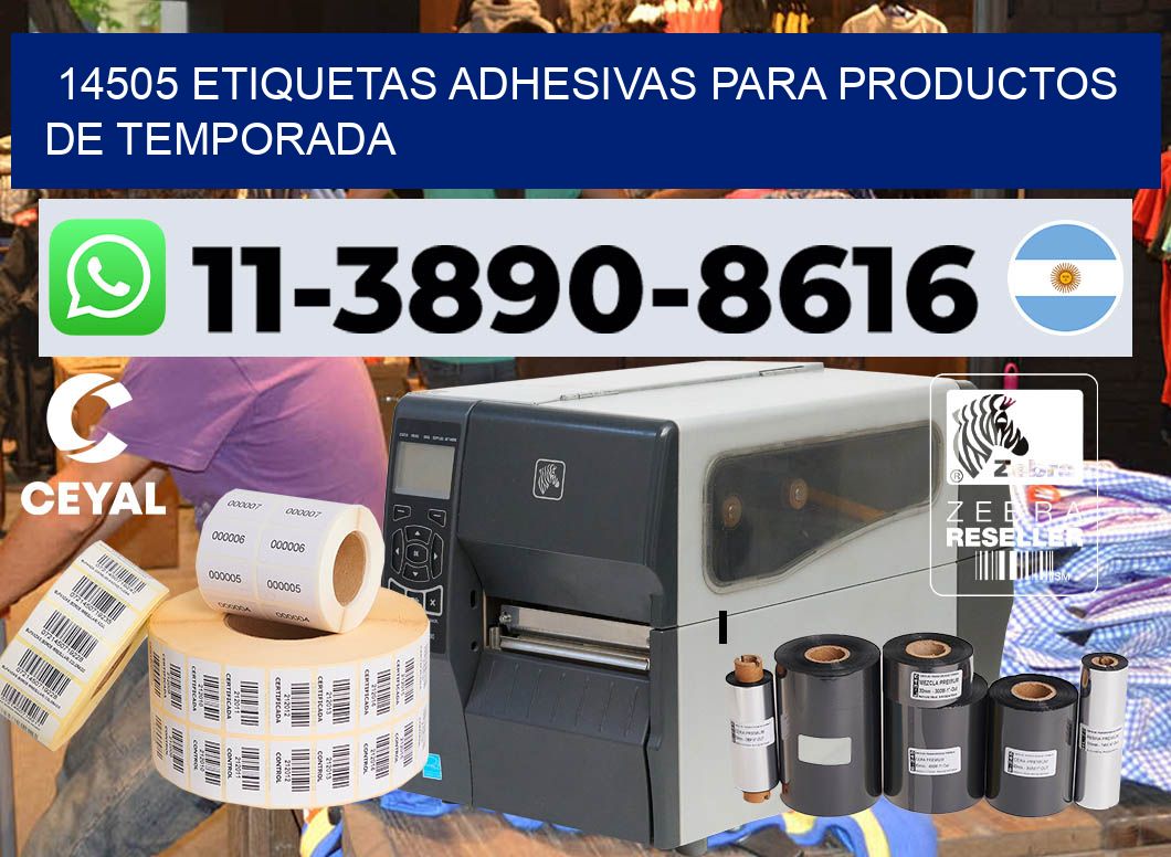 14505 Etiquetas adhesivas para productos de temporada