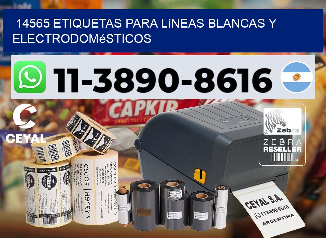 14565 Etiquetas para líneas blancas y electrodomésticos