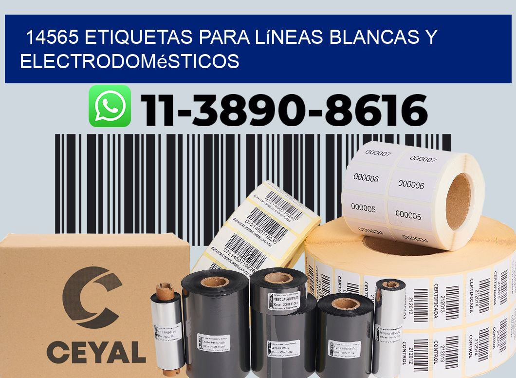14565 Etiquetas para líneas blancas y electrodomésticos