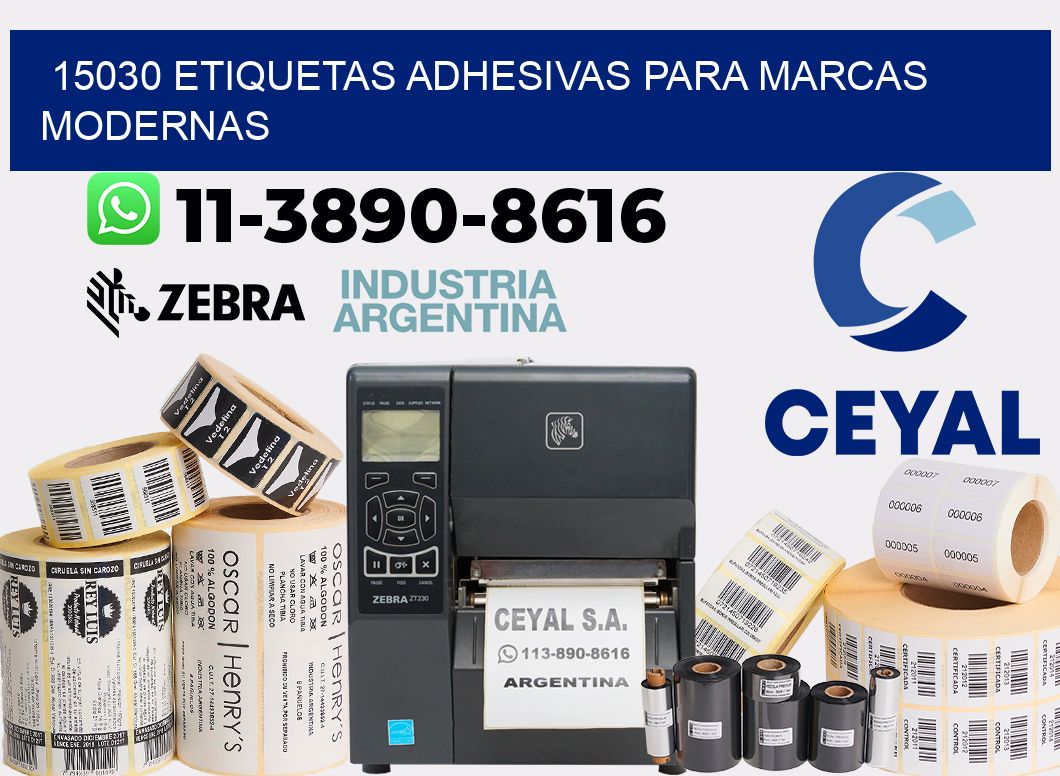 15030 Etiquetas adhesivas para marcas modernas