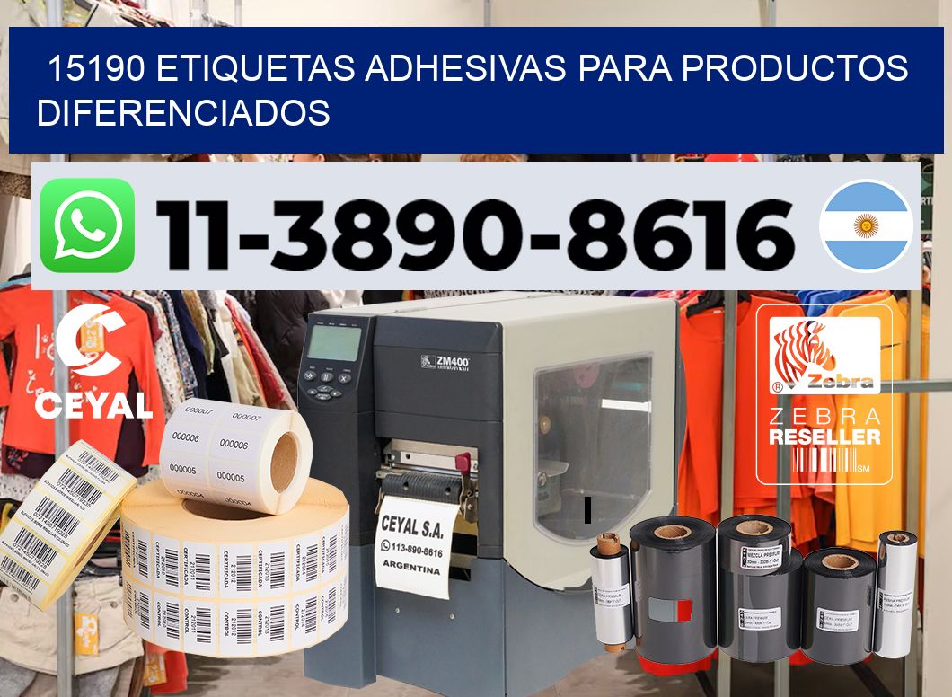 15190 Etiquetas adhesivas para productos diferenciados