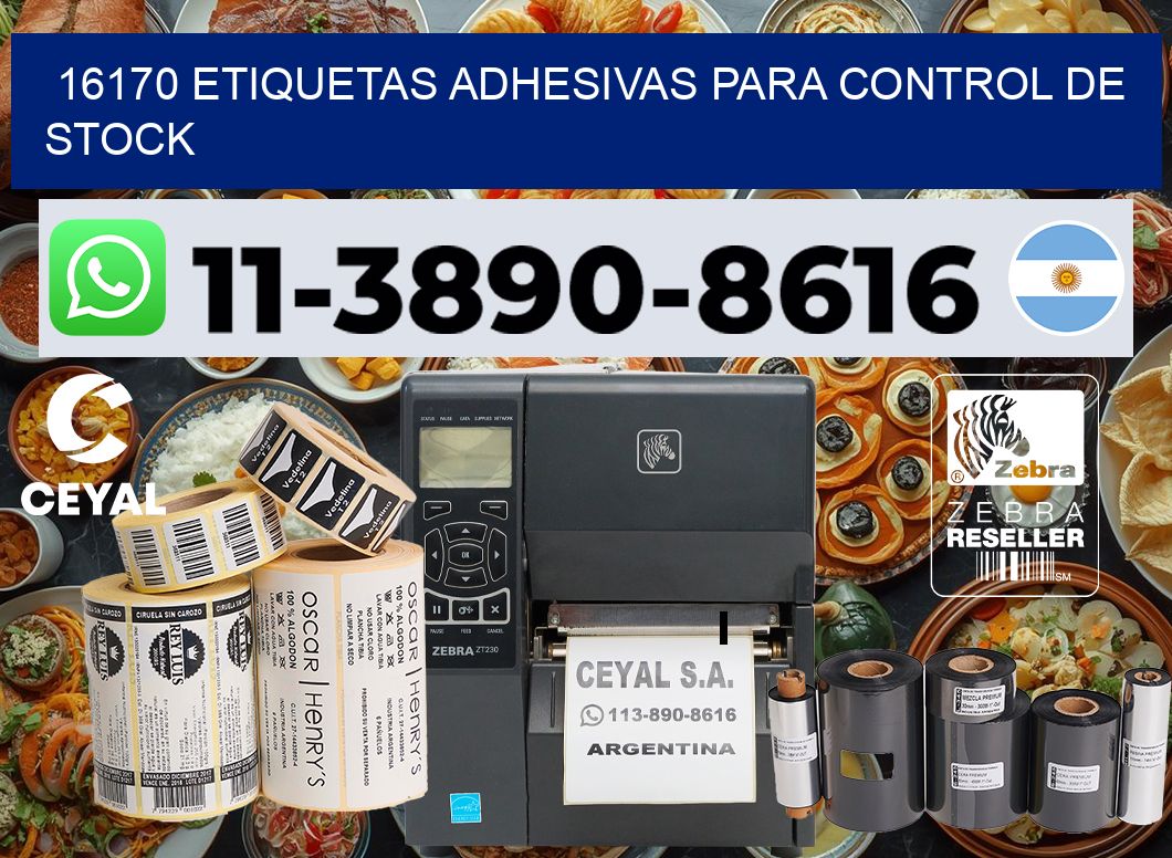 16170 Etiquetas adhesivas para control de stock