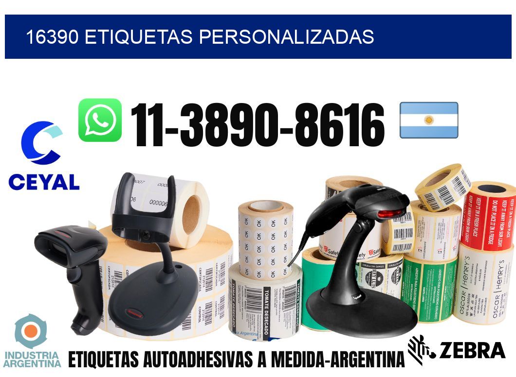 16390 etiquetas personalizadas