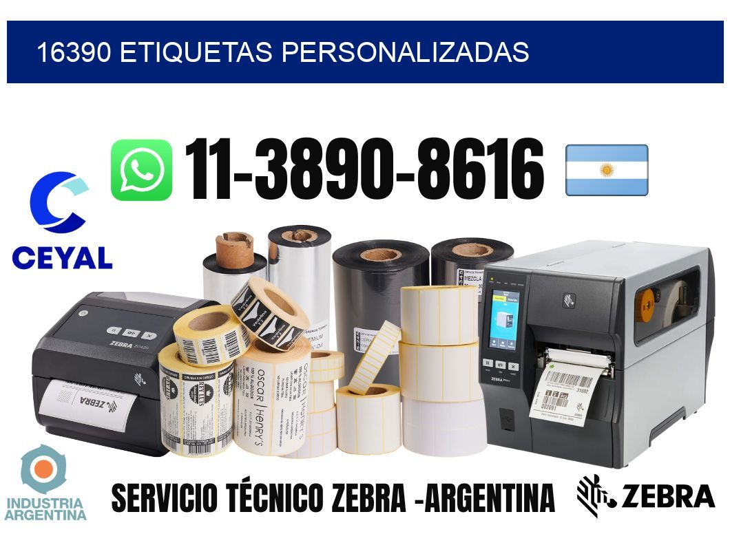 16390 etiquetas personalizadas