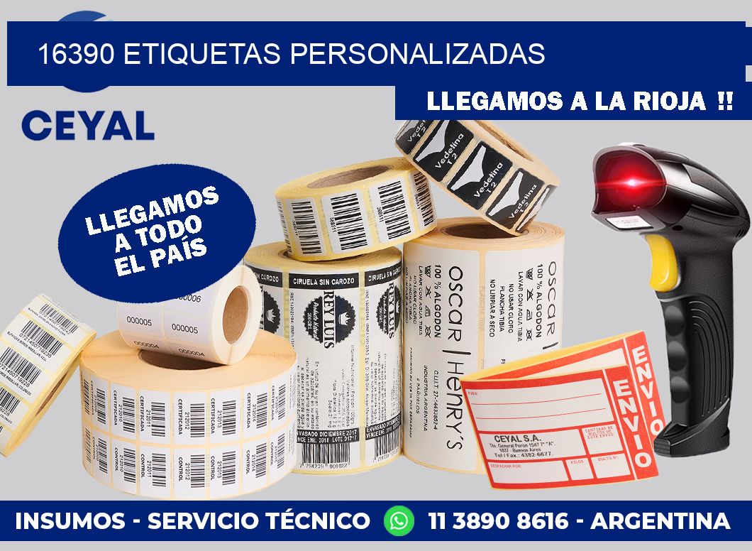16390 etiquetas personalizadas