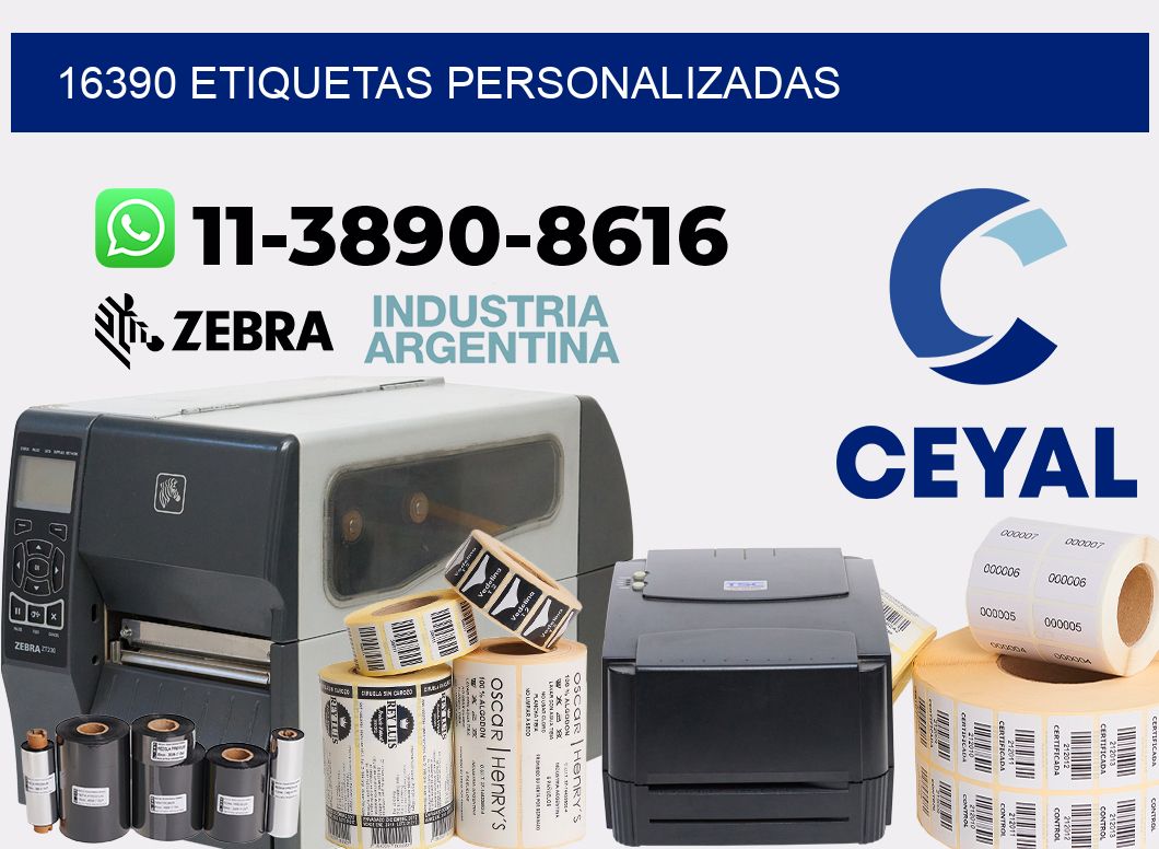 16390 etiquetas personalizadas