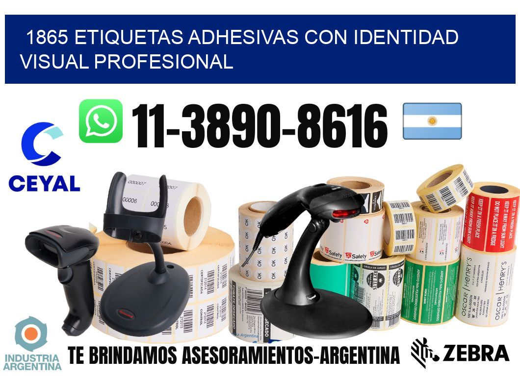 1865 Etiquetas adhesivas con identidad visual profesional