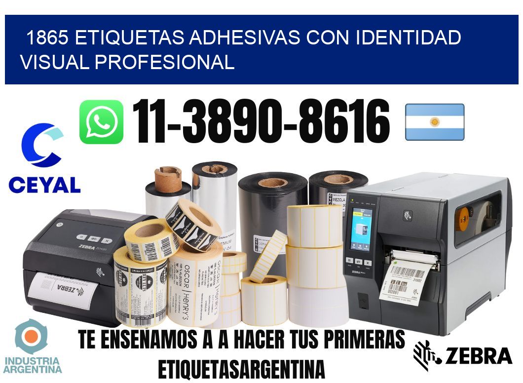 1865 Etiquetas adhesivas con identidad visual profesional