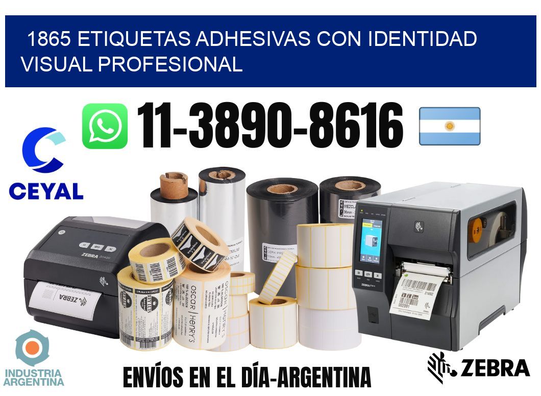 1865 Etiquetas adhesivas con identidad visual profesional