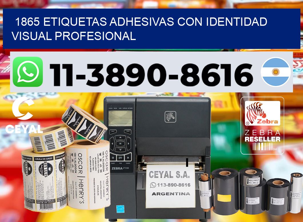 1865 Etiquetas adhesivas con identidad visual profesional